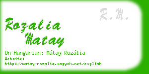 rozalia matay business card