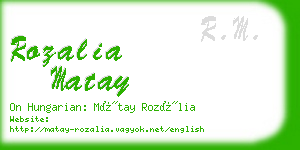 rozalia matay business card